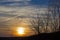 Sunset over the Allegheny Mountain Range in West Virginia, USA.