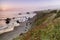 Sunset over Arched Rock Beach near Bodega Bay