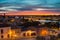 Sunset over Badajoz city