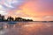 Sunset over the beach at Bantayan Island, Philippines