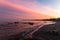 Sunset over beach, Estepona, Spain