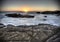 Sunset over beach at Leo Carillo