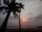 sunset over the beach, sunset on the beach, wave on the beach, beautiful sunset view in the Indian Ocean, sunset view in the goa,