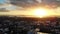 Sunset Over Berkeley, California, Drone View, Downtown, Amazing Landscape