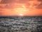 Sunset over blacksand beach near Waimea