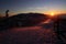 Sunset over Bucegi mountains,Brasov,Romania