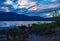 Sunset over Caballo Lake in New Mexico