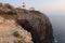 Sunset over Cabo Sao Vincente cliffs