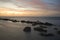 Sunset over Cap Gris Nez beach