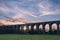 Sunset over the Chappel Viaduct in Essex