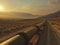 Sunset Over Desert Pipeline