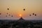 Sunset over Dhammayangyi Temple in Bagan, Myanmar