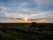 Sunset over the dunes on the island of Ameland