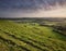 Sunset over English countryside in Dorset