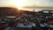 Sunset Over Everett, Washington State, Downtown, Aerial View, Amazing Landscape