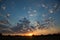 Sunset over farmland, Germany