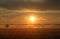 Sunset over a field of dandelions, Russia