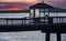 Sunset over Fishing Pier and Puget Sound