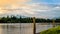 Sunset over the Fraser River near Fort Langley