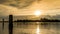 Sunset over the Fraser River near Fort Langley