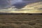 Sunset Over a Freshly Harvested Wheat Field