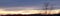 Sunset over Fruska gora mountain