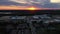 Sunset Over Gainesville, Aerial View, Downtown, Florida, Amazing Landscape