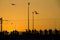 Sunset over Galata Bridge in Istanbul, Turkey