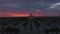 Sunset Over Gilbert Temple, Arizona, Aerial View, Downtown