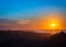 Sunset over the Great South Bay from a beach hill