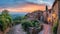 Sunset over Historic Tuscan Village in Italy. Resplendent.