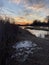 Sunset over an idyllic stretch of the South Platte River in the Atwood State Wildlife Area