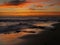 Sunset over Indian ocean Transkei