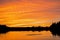 Sunset Over Island Lake Conservation Area In Orangeville