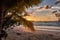 Sunset over the Island of Pines in New Caledonia