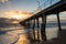 Sunset over the Jetty at Port Noarlunga South Australia Australia on the 25th February 2018