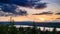 Sunset over Kielder Water and Forest Park