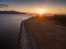 Sunset Over Legoe Bay on Lummi Island, Washington.