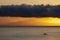 Sunset Over Legoe Bay on Lummi Island, Washington.