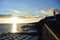 Sunset over Lighthouse and salt fields a La Palma