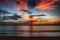 Sunset over Long beach - Koh Lanta