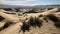 Sunset over majestic sand dunes in Africa arid wilderness generated by AI