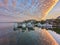 Sunset over Manteo Harbor, Outer Banks, North Carolina