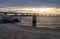 Sunset over Marc Basnight Bridge to Hatteras Island