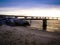 Sunset over Marc Basnight Bridge to Hatteras Island