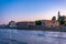 Sunset over the medieval Castle of Larnaka, Cyprus