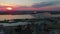 Sunset Over Memphis, Aerial View, Mississippi River, Downtown, Tennessee