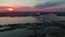 Sunset Over Memphis, Aerial View, Mississippi River, Tennessee