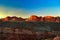 Sunset over mountains at Capitol reef National park