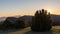 Sunset over the mountains of the DrÃ´me, France